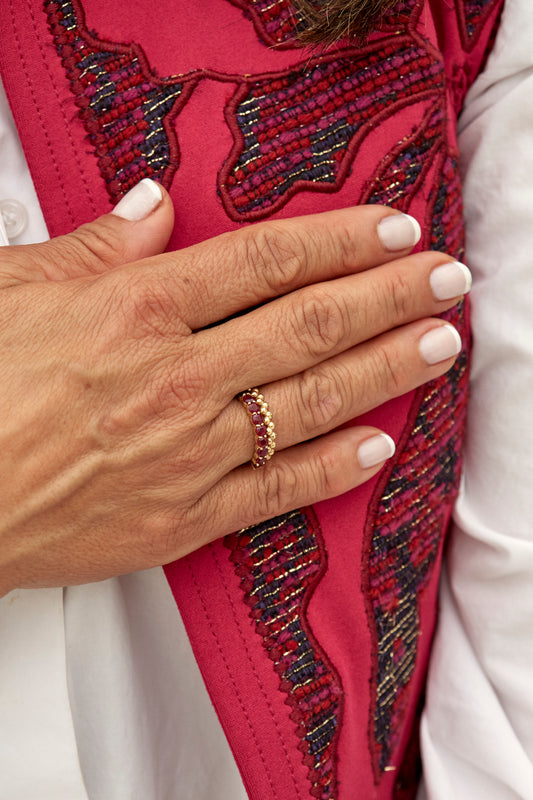 Anillo Infinity 3mm Rubí