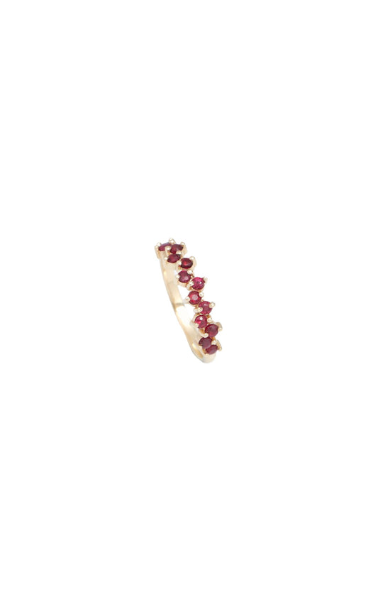 Anillo Zigzag Rubí