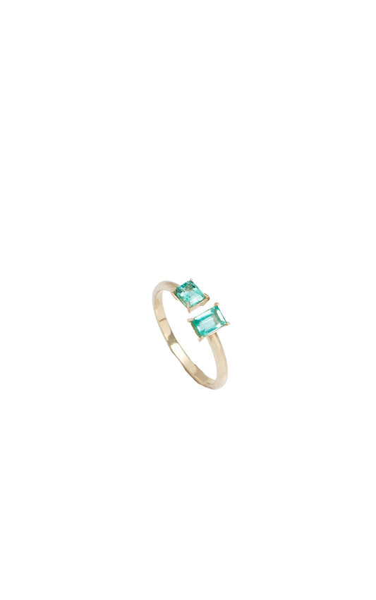 Anillo Doble Esmeraldas