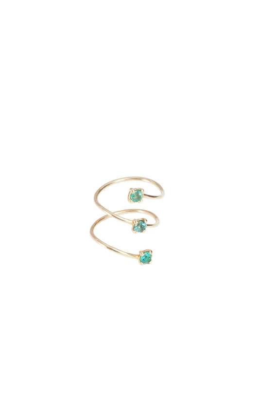 Anillo Espiral Esmeraldas