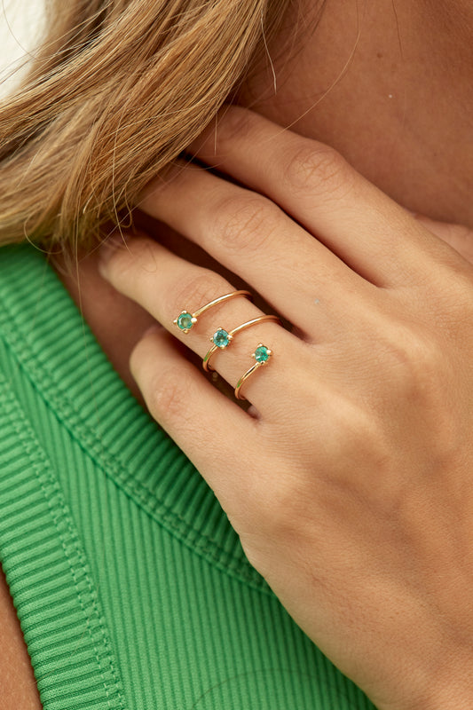Anillo Espiral Esmeraldas